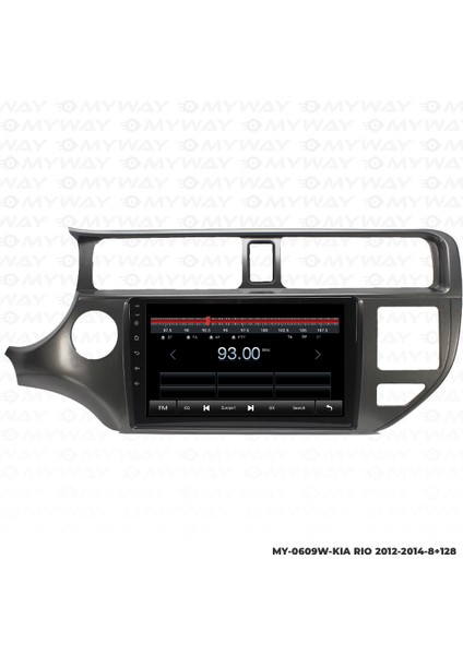 Kia Rio Android Multimedya Carplay Navigasyon Ekran - 8gb RAM+128 GB HDD - Myway