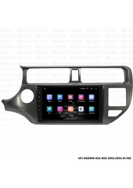 Kia Rio Android Multimedya Carplay Navigasyon Ekran - 8gb RAM+128 GB HDD - Myway