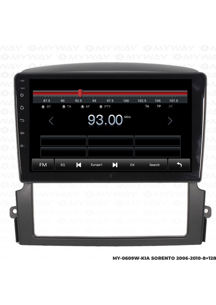 Kia Sorento Android Multimedya Carplay Navigasyon Ekran - 8gb RAM+128 GB HDD - Myway modelleri