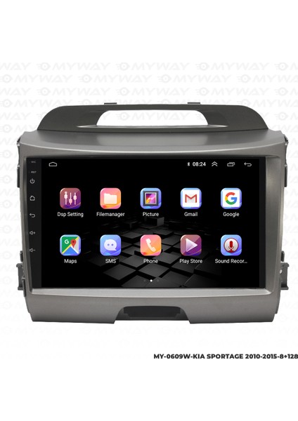 Kia Sportage Android Multimedya Carplay Navigasyon Ekran - 8gb RAM+128 GB HDD - Myway