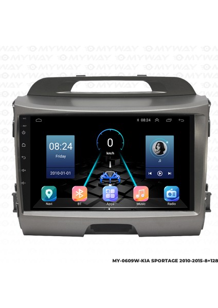 Kia Sportage Android Multimedya Carplay Navigasyon Ekran - 8gb RAM+128 GB HDD - Myway
