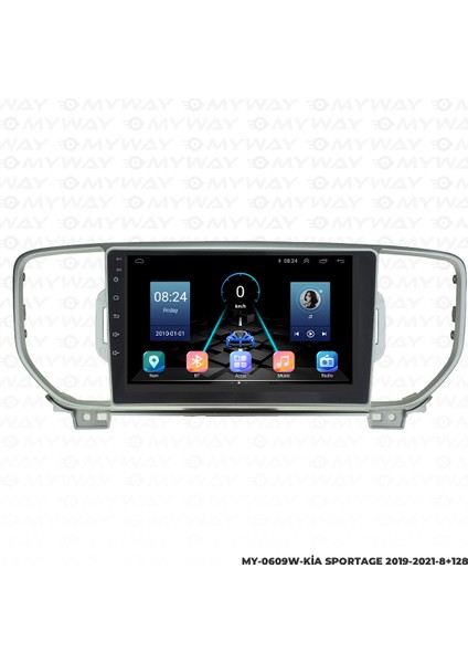 Kia Sportage Android Multimedya Carplay Navigasyon Ekran - 8gb RAM+128 GB HDD - Myway