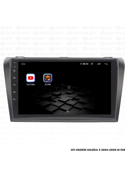 Mazda 3 Android Multimedya Carplay Navigasyon Ekran - 8gb RAM+128 GB HDD - Myway
