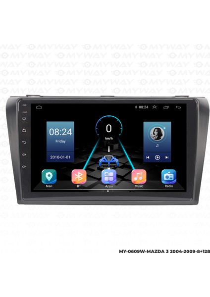 Mazda 3 Android Multimedya Carplay Navigasyon Ekran - 8gb RAM+128 GB HDD - Myway indirimleri