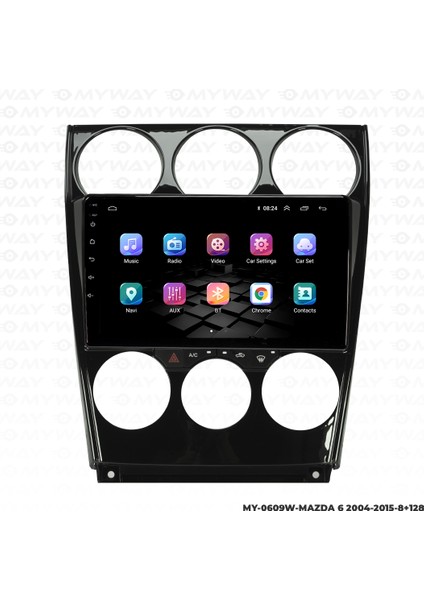 Mazda 6 Android Multimedya Carplay Navigasyon Ekran - 8gb RAM+128 GB HDD - Myway