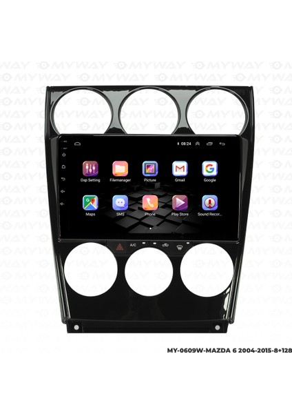 Mazda 6 Android Multimedya Carplay Navigasyon Ekran - 8gb RAM+128 GB HDD - Myway