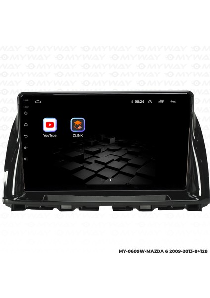Mazda 6 Android Multimedya Carplay Navigasyon Ekran - 8gb RAM+128 GB HDD - Myway