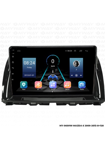 Mazda 6 Android Multimedya Carplay Navigasyon Ekran - 8gb RAM+128 GB HDD - Myway modelleri
