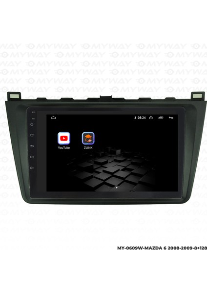 Mazda 6 Android Multimedya Carplay Navigasyon Ekran - 8gb RAM+128 GB HDD - Myway