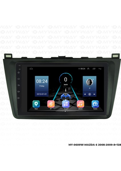 Mazda 6 Android Multimedya Carplay Navigasyon Ekran - 8gb RAM+128 GB HDD - Myway modelleri