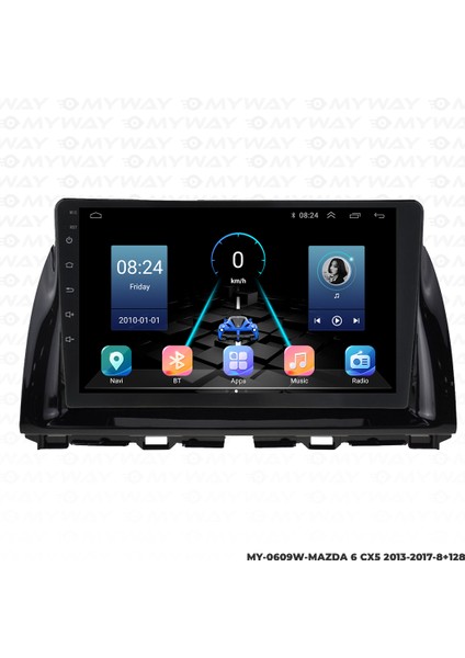 Mazda 6 Cx5 Android Multimedya Carplay Navigasyon Ekran - 8gb RAM+128 GB HDD - Myway modelleri