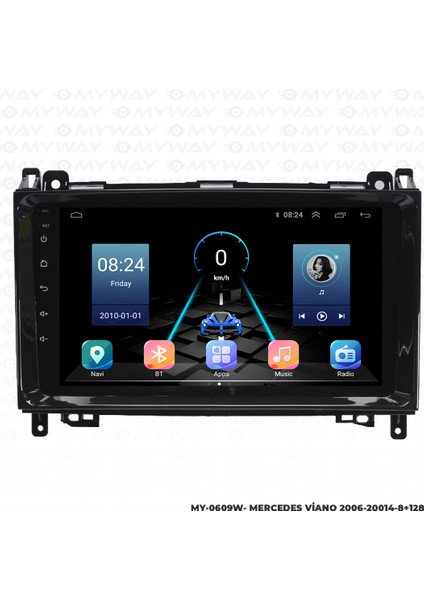 Mercedes Viano Android Multimedya Carplay Navigasyon Ekran - 8gb RAM+128 GB HDD - Myway modelleri