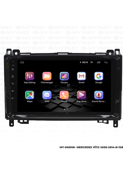 Vito Android Multimedya Carplay Navigasyon Ekran - 8gb RAM+128 GB HDD - Myway