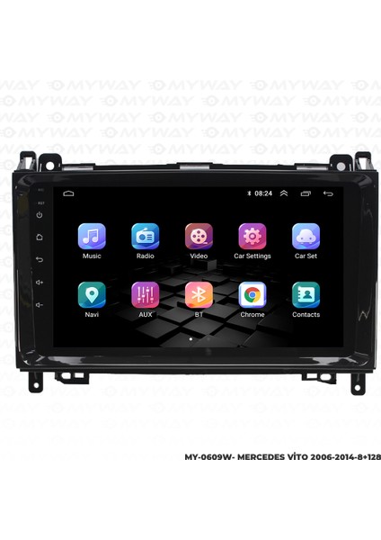 Vito Android Multimedya Carplay Navigasyon Ekran - 8gb RAM+128 GB HDD - Myway