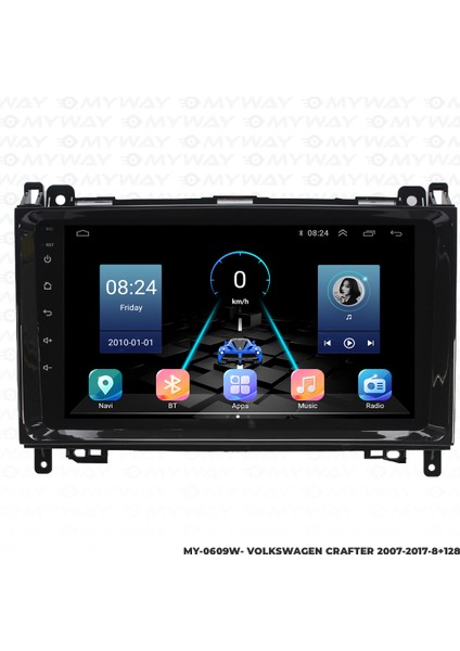 Vw Crafter Android Multimedya Carplay Navigasyon Ekran - 8gb RAM+128 GB HDD - Myway