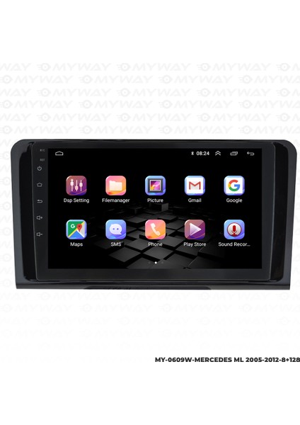 Mercedes ml Android Multimedya Carplay Navigasyon Ekran - 8gb RAM+128 GB HDD - Myway