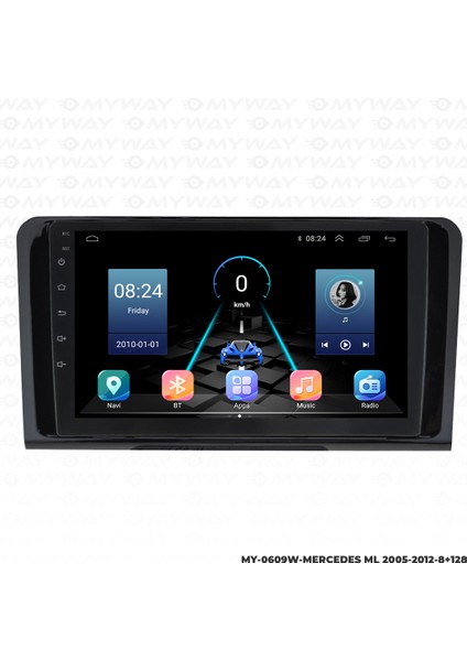 Mercedes ml Android Multimedya Carplay Navigasyon Ekran - 8gb RAM+128 GB HDD - Myway modelleri