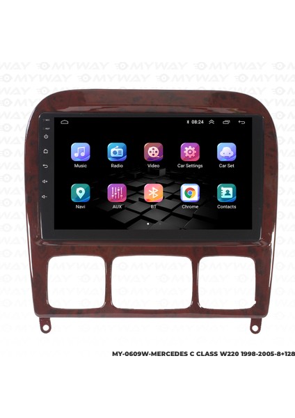 Mercedes S Class W220 Android Multimedya Carplay Navigasyon Ekran - 8gb RAM+128 GB HDD - Myway