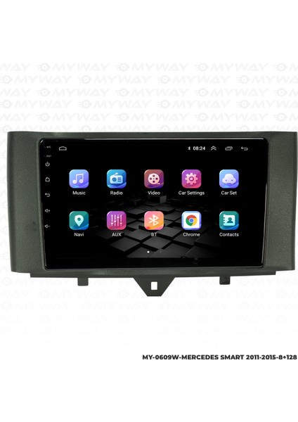 Mercedes Smart Android Multimedya Carplay Navigasyon Ekran - 8gb RAM+128 GB HDD - Myway