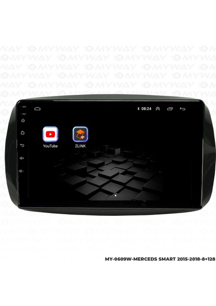 Mercedes Smart Android Multimedya Carplay Navigasyon Ekran - 8gb RAM+128 GB HDD - Myway