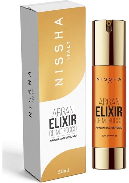 Nıssha Italy Argan Elıxır. Isıya Karşı Korumalı , Elektriklenme Karşıtı Argan Yağı