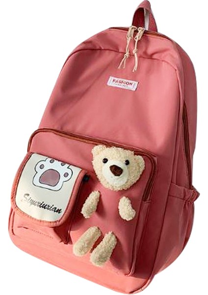 Sırt Çantası Öğrenci Okul Çantası - Kırmızı (Yurt Dışından)