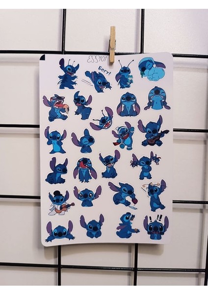 EyER Shoping Stich Disney Karakter Sticker Etiket