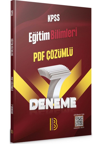 KPSS Eğitim Bilimleri PDF Çözümlü 7 Deneme