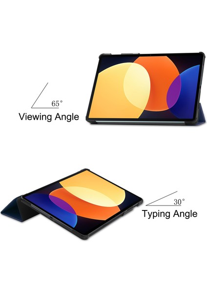 Xiaomi Pad 5 Pro 12.4 Flip Folio Ultra İnce Pu-Deri Sert Kapak Tablet Kılıfı (Yurt Dışından)