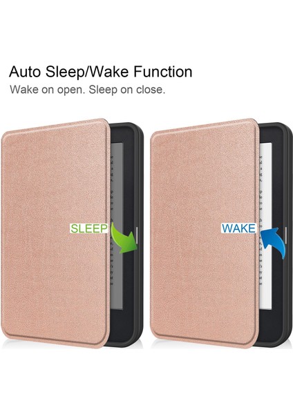 Kobo Clara 2e Flip Folio Ultra İnce Pu-Deri Sert Kapak Tablet Kılıfı (Yurt Dışından)