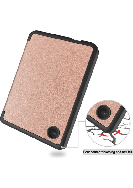 Kobo Clara 2e Flip Folio Ultra İnce Pu-Deri Sert Kapak Tablet Kılıfı (Yurt Dışından)