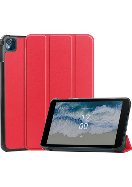 Nokia T10 Flip Folio Ultra İnce Pu-Deri Sert Kapak Tablet Kılıfı (Yurt Dışından)