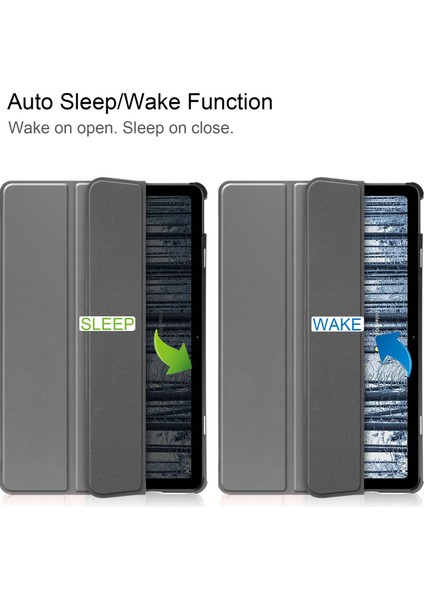 Nokia T21 Flip Folio Ultra İnce Pu-Deri Sert Kapak Tablet Kılıfı (Yurt Dışından)