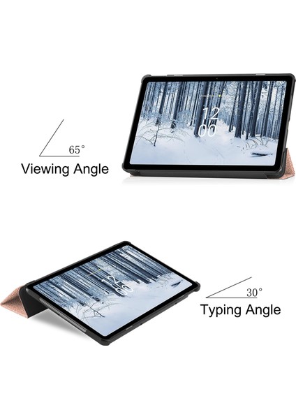 Nokia T21 Flip Folio Ultra İnce Pu-Deri Sert Kapak Tablet Kılıfı (Yurt Dışından)