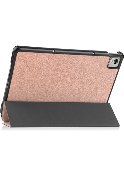 Nokia T21 Flip Folio Ultra İnce Pu-Deri Sert Kapak Tablet Kılıfı (Yurt Dışından)