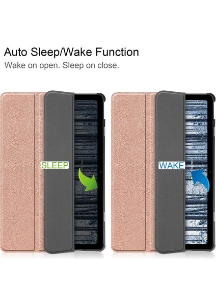 Nokia T21 Flip Folio Ultra İnce Pu-Deri Sert Kapak Tablet Kılıfı (Yurt Dışından)