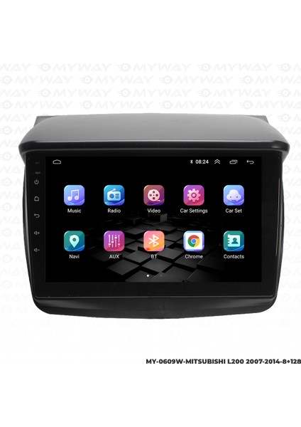 Mitsubishi L200 Android Multimedya Carplay Navigasyon Ekran - 8gb RAM+128 GB HDD - Myway modelleri
