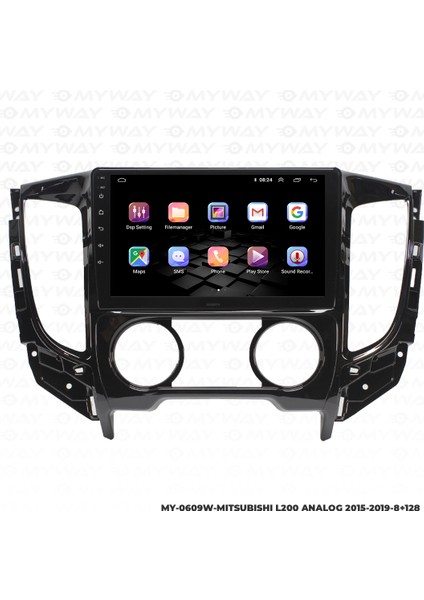 Mitsubishi L200 Android Multimedya Carplay Navigasyon Ekran - 8gb RAM+128 GB HDD - Myway