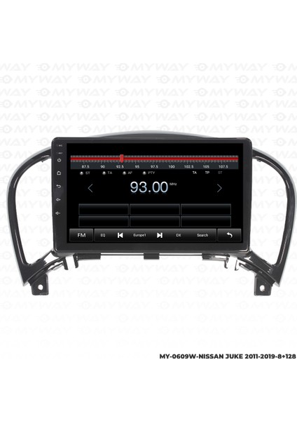 Nissan Juke Android Multimedya Carplay Navigasyon Ekran - 8gb RAM+128 GB HDD - Myway