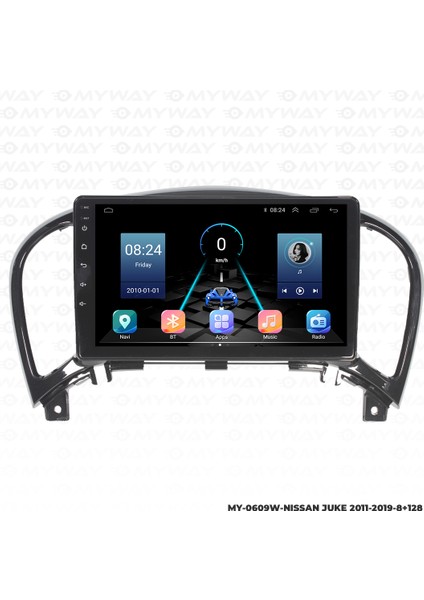 Nissan Juke Android Multimedya Carplay Navigasyon Ekran - 8gb RAM+128 GB HDD - Myway modelleri
