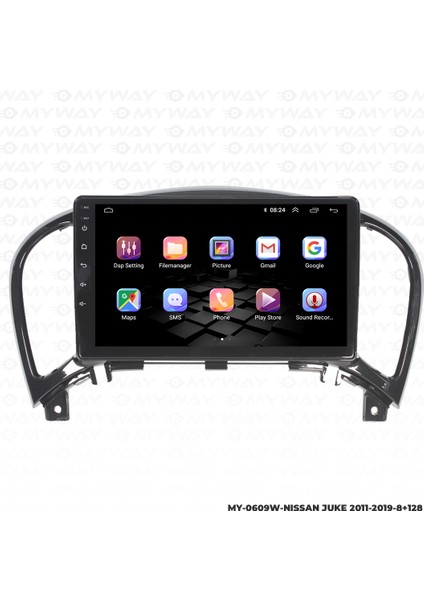 Nissan Juke Android Multimedya Carplay Navigasyon Ekran - 8gb RAM+128 GB HDD - Myway fırsatları