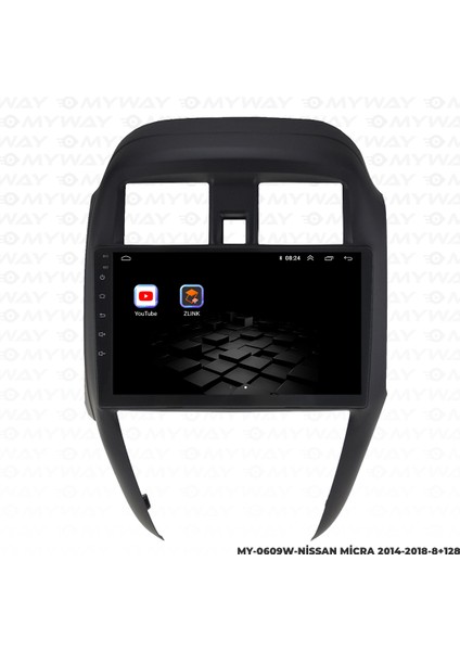 Nissan Micra Android Multimedya Carplay Navigasyon Ekran - 8gb RAM+128 GB HDD - Myway