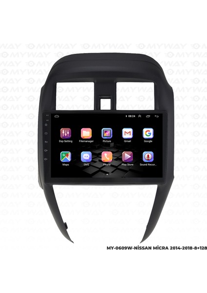 Nissan Micra Android Multimedya Carplay Navigasyon Ekran - 8gb RAM+128 GB HDD - Myway modelleri