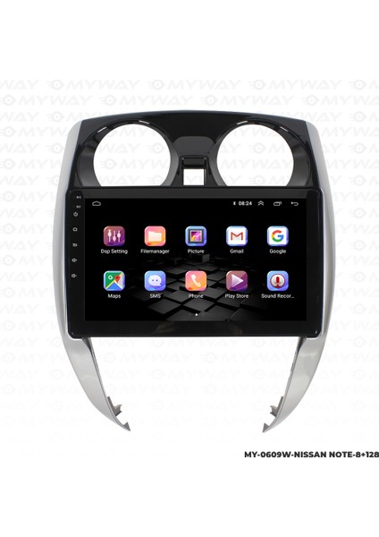 Nissan Note Android Multimedya Carplay Navigasyon Ekran - 8gb RAM+128 GB HDD - Myway modelleri