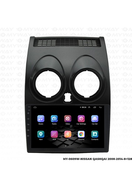 Nissan Qashqai Android Multimedya Carplay Navigasyon Ekran - 8gb RAM+128 GB HDD - Myway