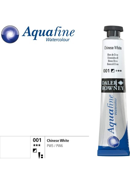 Aquafine Tüp Sulu Boya 8ml 001 Chinese White