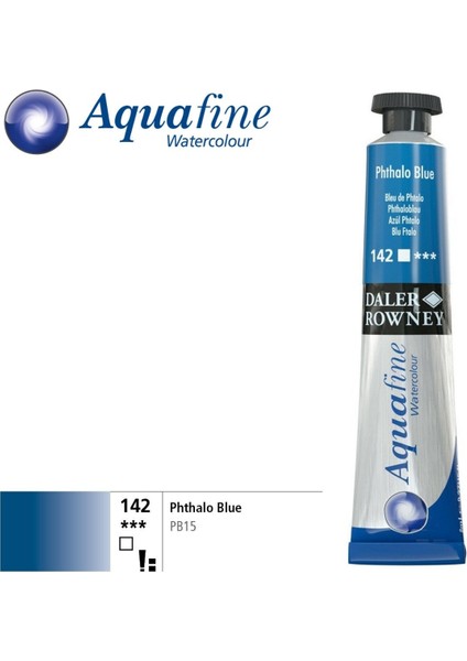 Aquafine Tüp Sulu Boya 8ml 142 Phthalo Blue