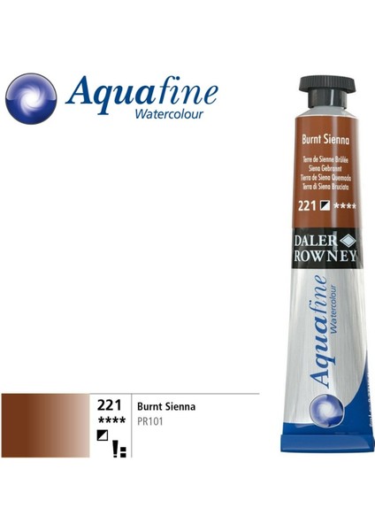 Aquafine Tüp Sulu Boya 8ml 221 Burnt Sienna