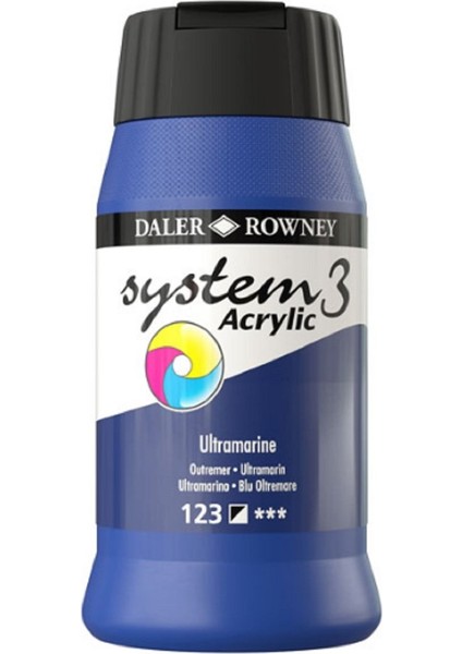 System 3 Akrilik Boya 500ML 123 Ultramarine