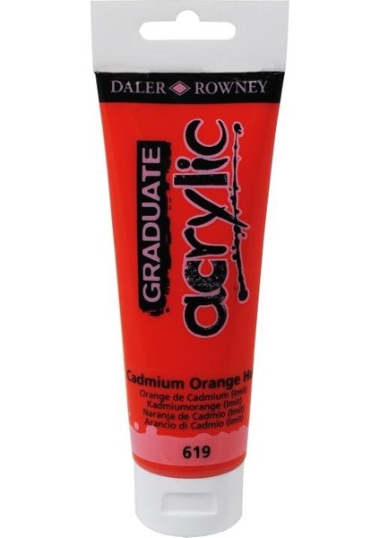 Rowney Graduate Akrilik Boya 120ML 619 Cadmium Orange Hue